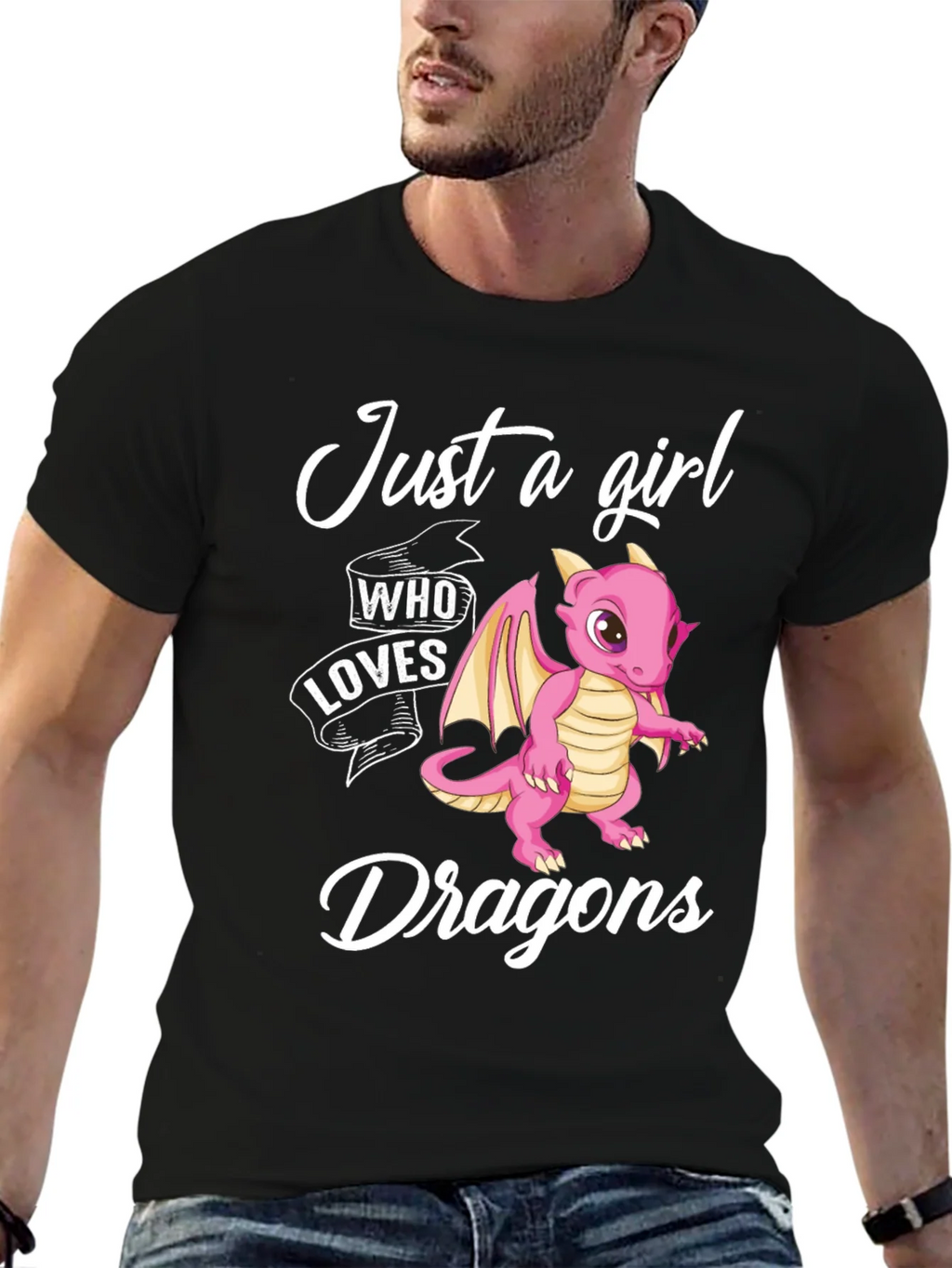 Just a Girl Who Loves Dragons Graphic T-Shirt product image 5