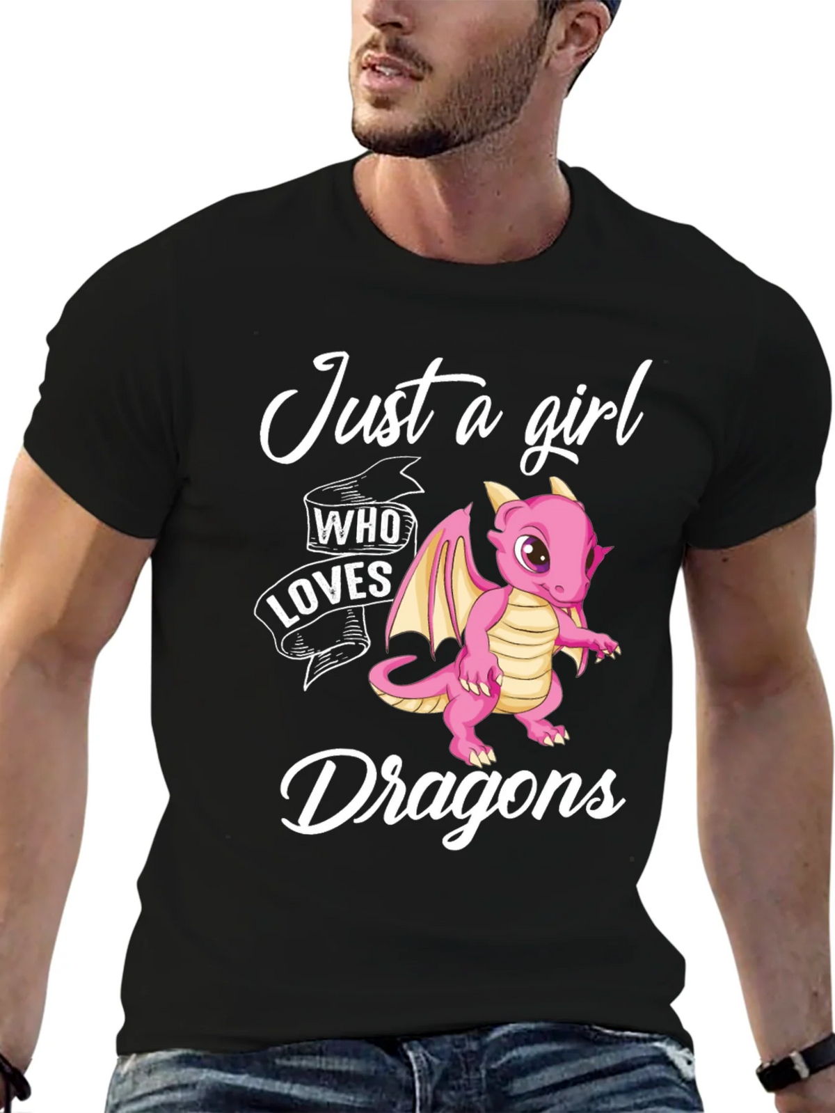 Just a Girl Who Loves Dragons Graphic T-Shirt product image 5