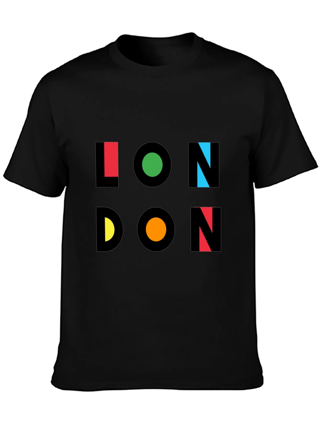 London Graphic Print Mens Black T-Shirt product image 1