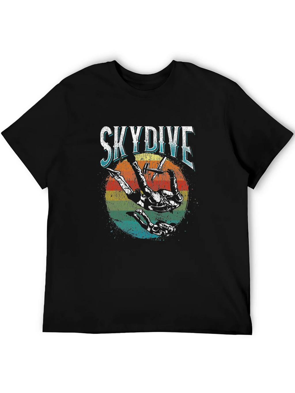 Skydiving T-Shirt Retro Style Black product image 5
