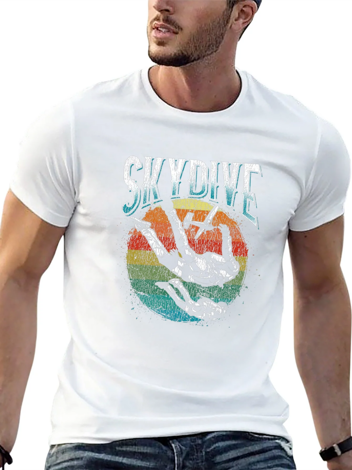 Skydiving T-Shirt Retro Style Black product image 12