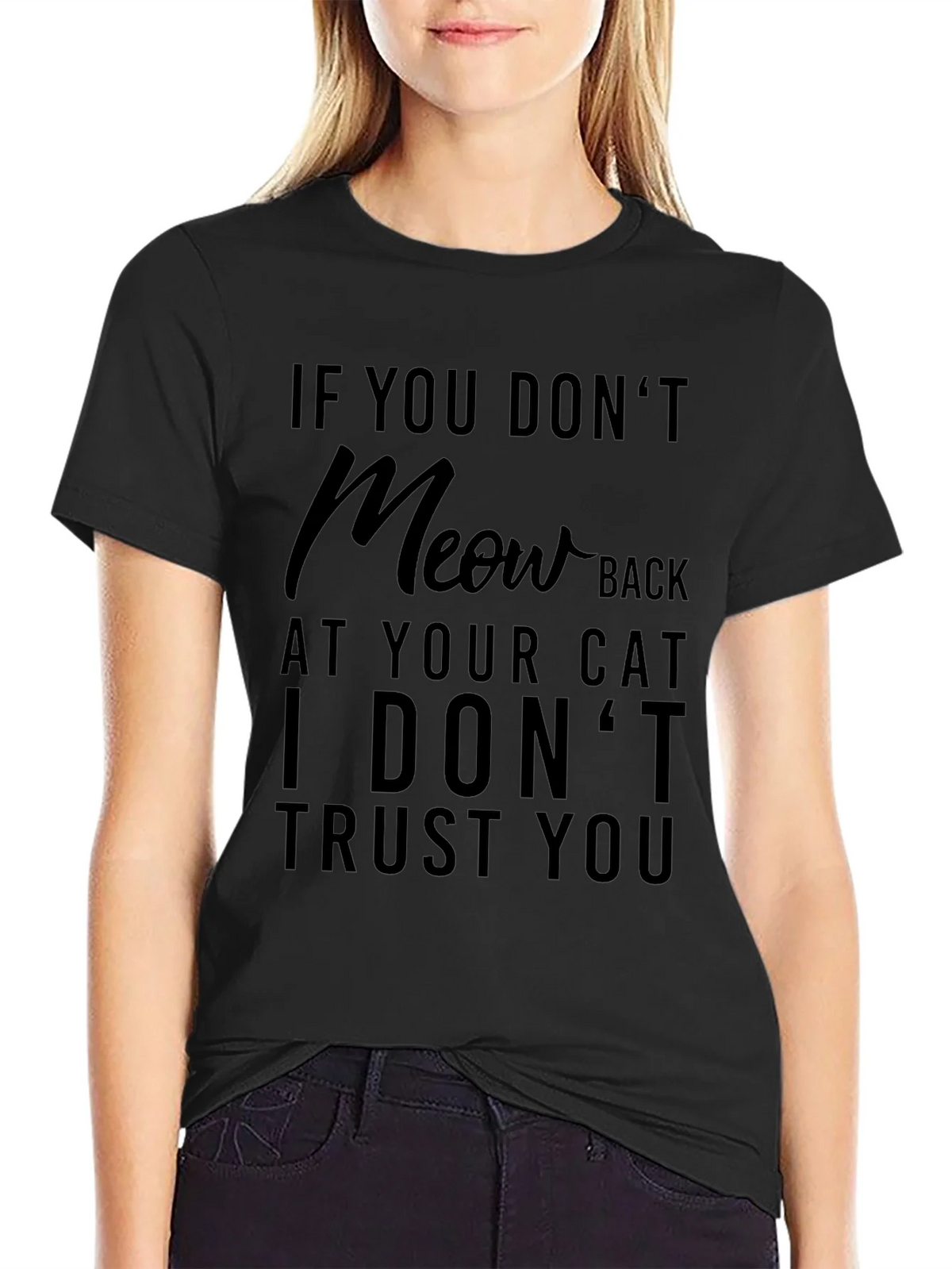 Funny Cat Lover T-Shirt - If You Dont Meow Back product image 2