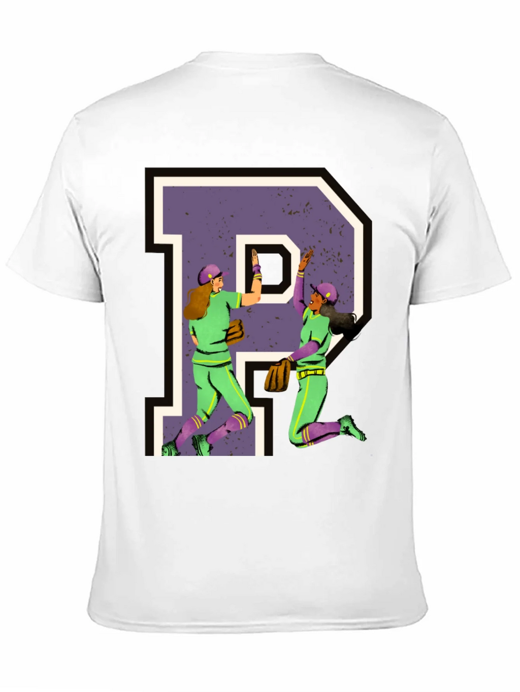Softball Letter P Graphic T-Shirt product image 3
