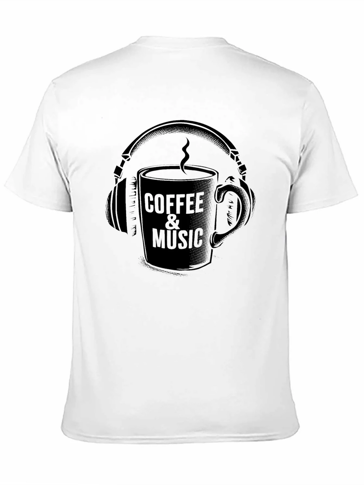 Coffee & Music Graphic Tee - Cool Black T-Shirt product image 10