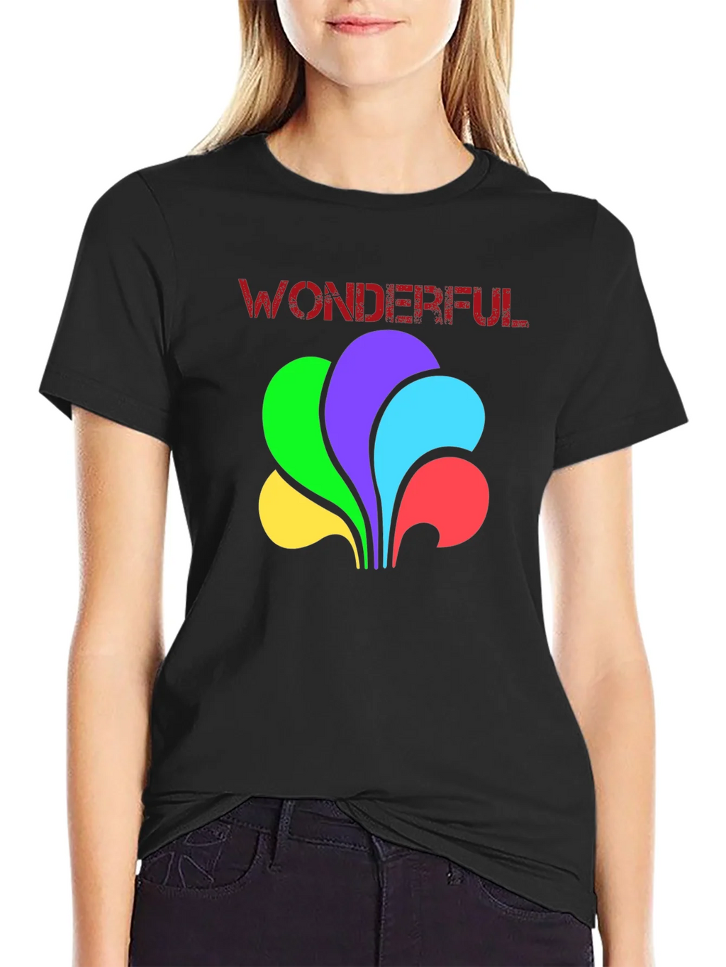 Wonderful Retro Graphic Tee - Black Crewneck product image 2