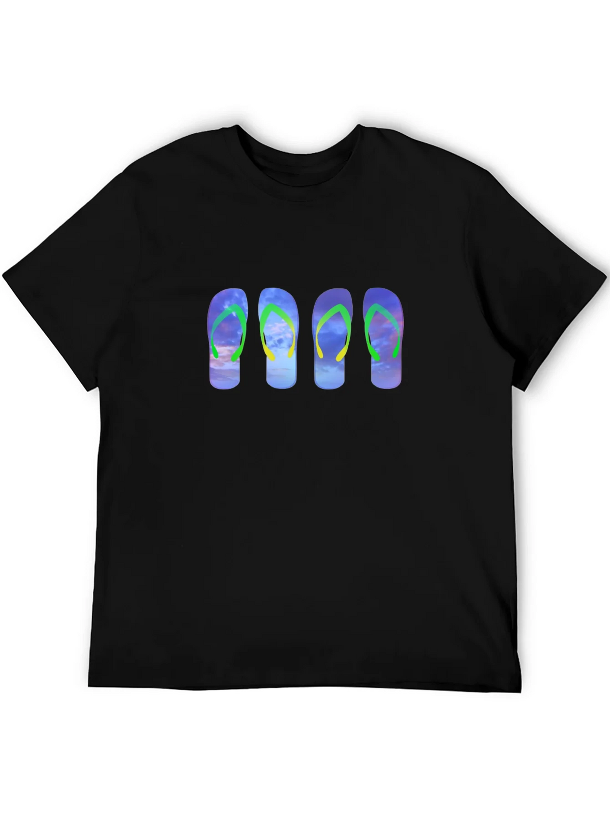 Flip Flop Sky Graphic Black Tee product image 5