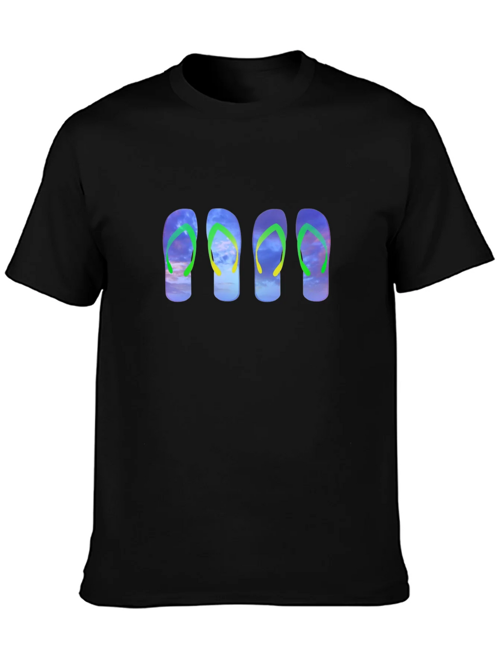 Flip Flop Sky Graphic Black Tee product image 3