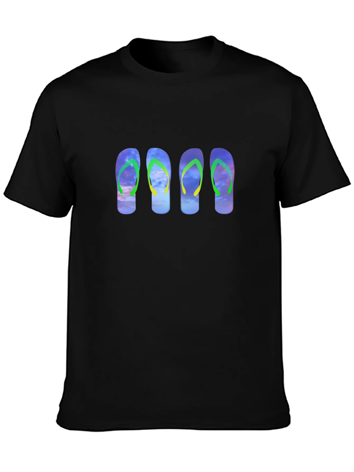 Flip Flop Sky Graphic Black Tee product image 3