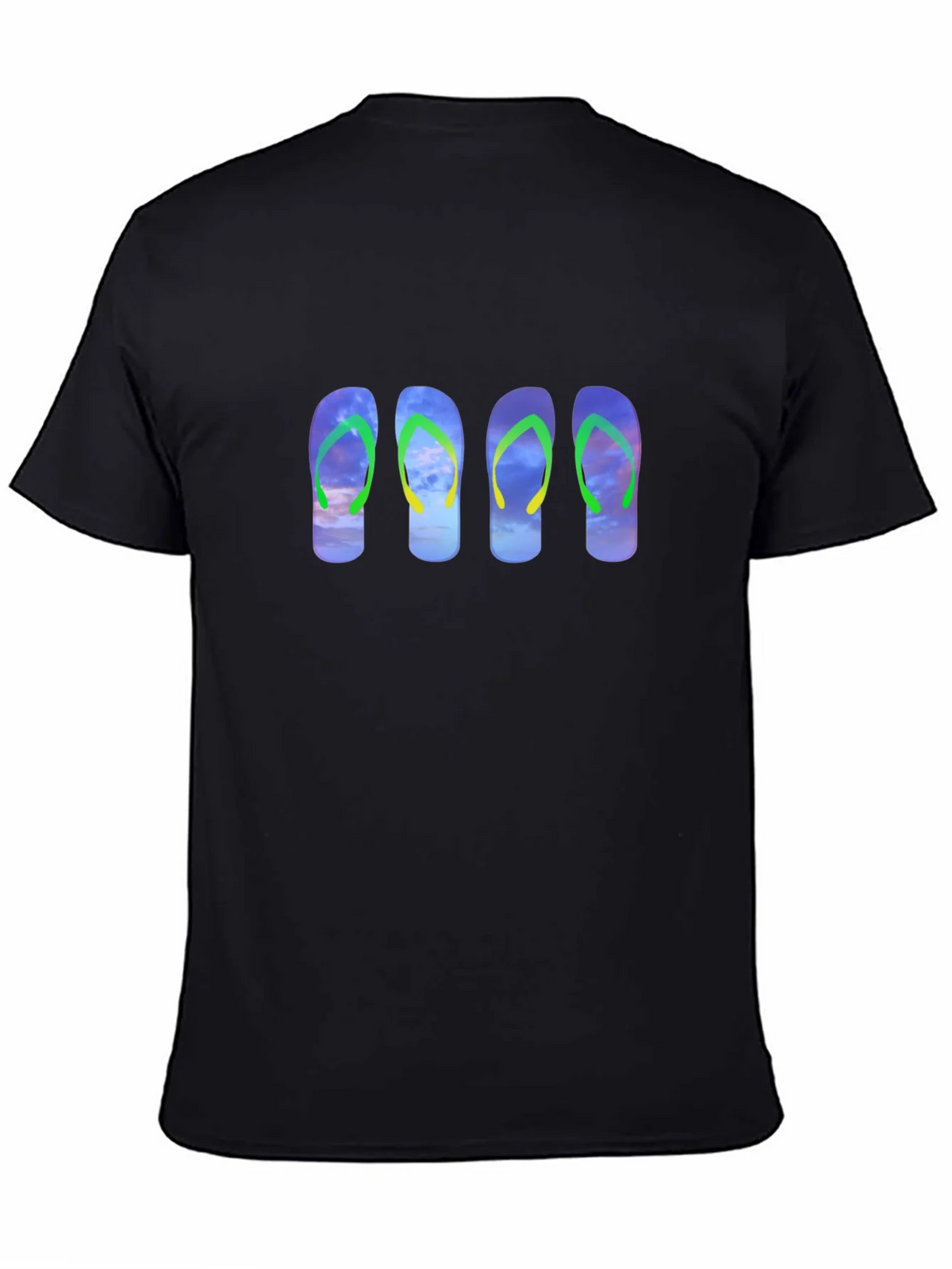 Flip Flop Sky Graphic Black Tee product image 4