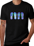 Flip Flop Sky Graphic Black Tee product image 1