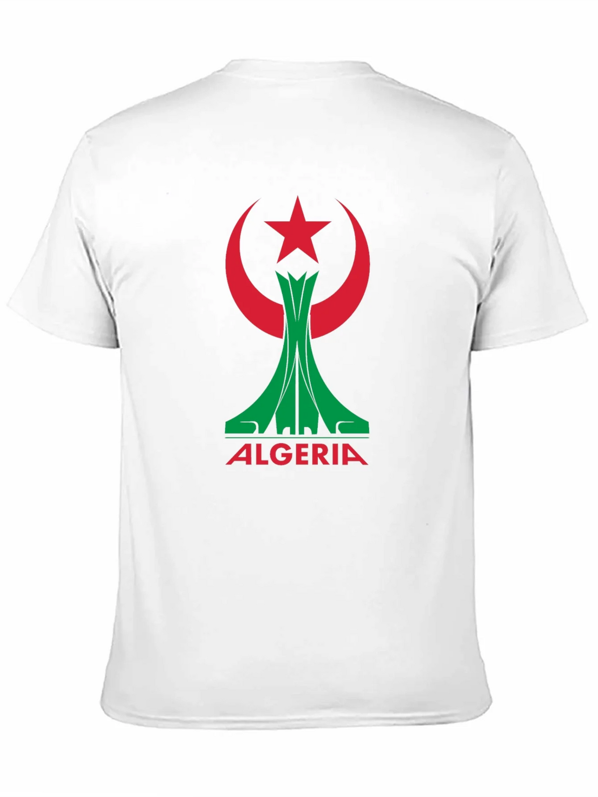 Algeria Flag Graphic Tee - Black Cotton T-Shirt product image 2