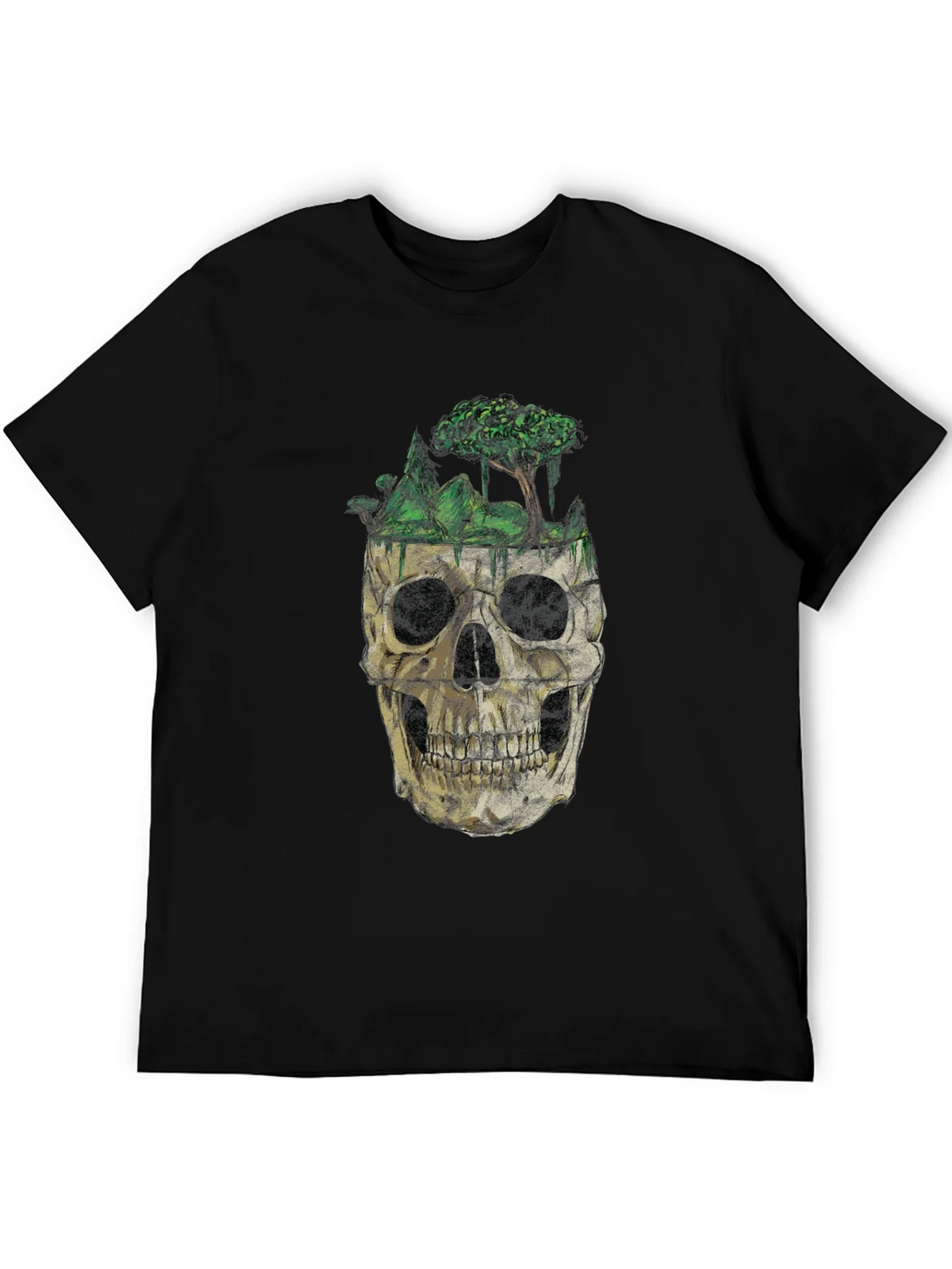 Skull & Nature Graphic T-Shirt - Unique Design product image 3