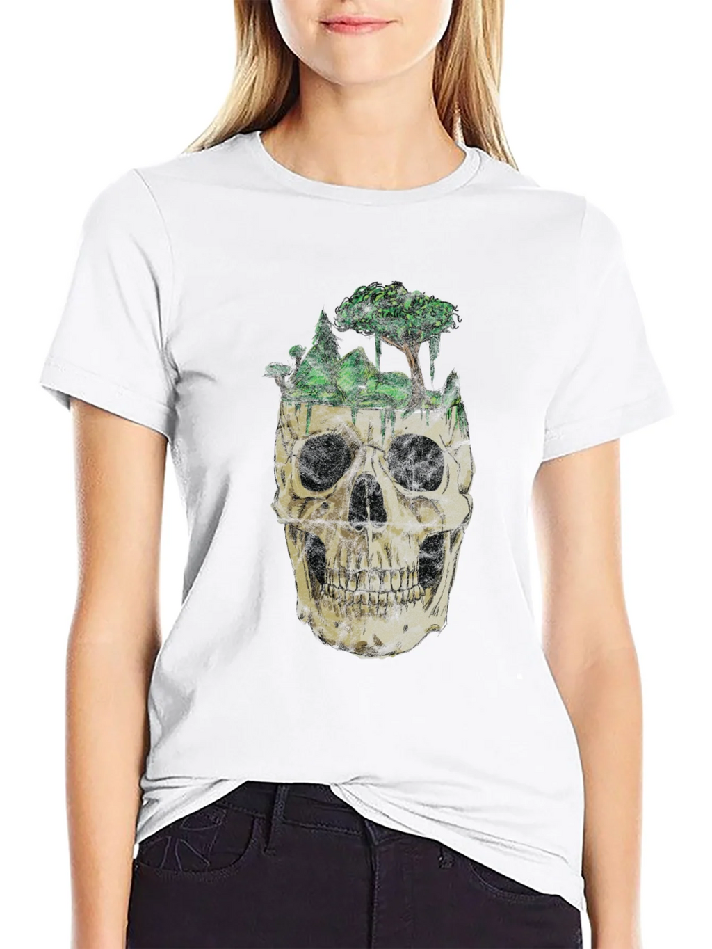 Skull & Nature Graphic T-Shirt - Unique Design product image 4
