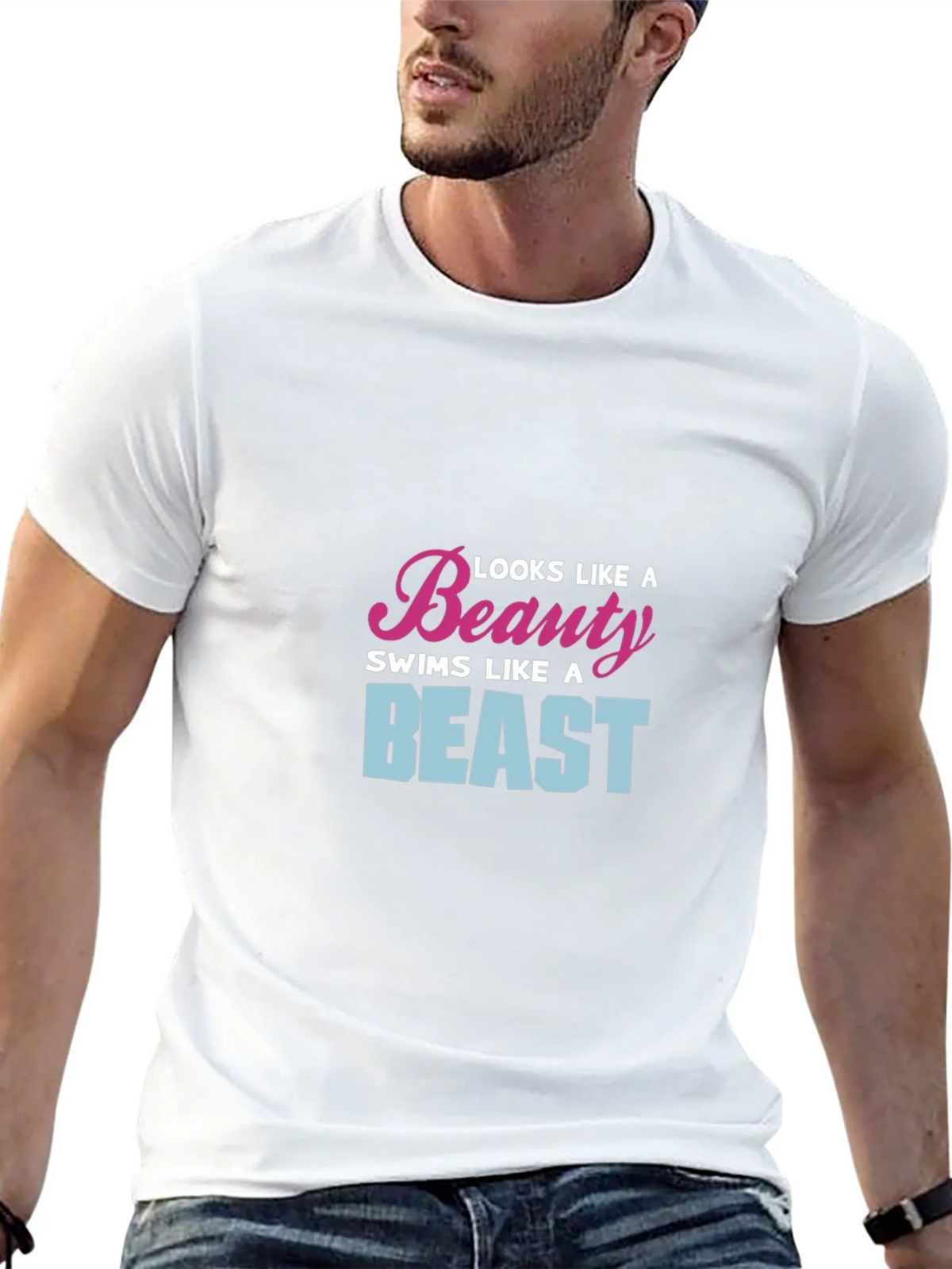 Beauty and Beast Swimmer Graphic Tee product image 10
