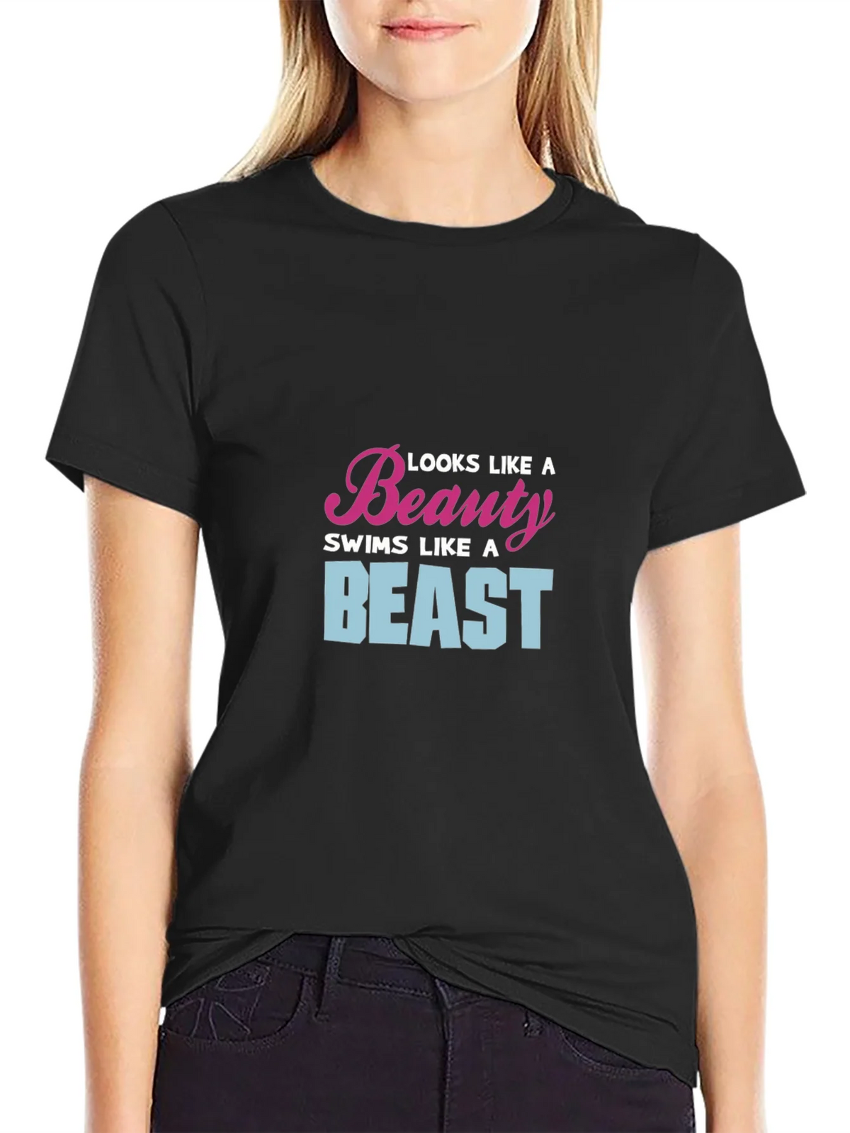 Beauty and Beast Swimmer Graphic Tee product image 2