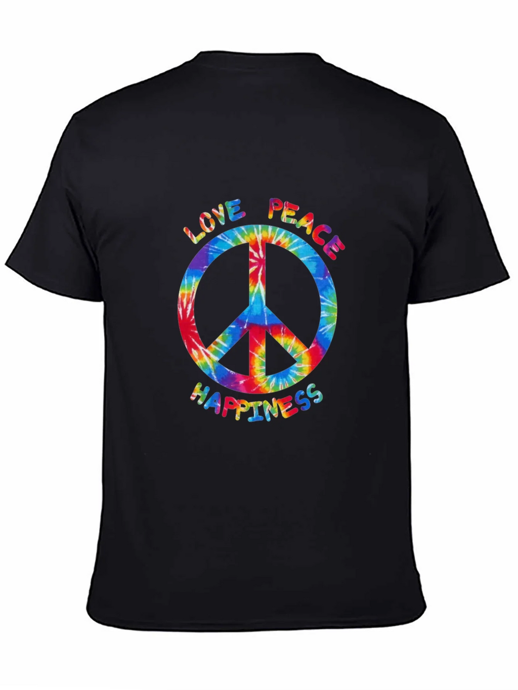 Peace Love Happiness Tie-Dye T-Shirt product image 4