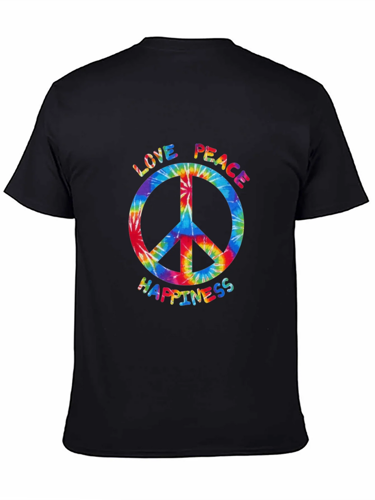 Peace Love Happiness Tie-Dye T-Shirt product image 4
