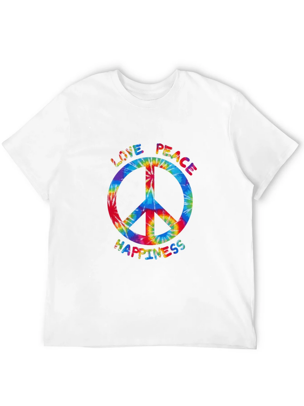 Peace Love Happiness Tie-Dye T-Shirt product image 8