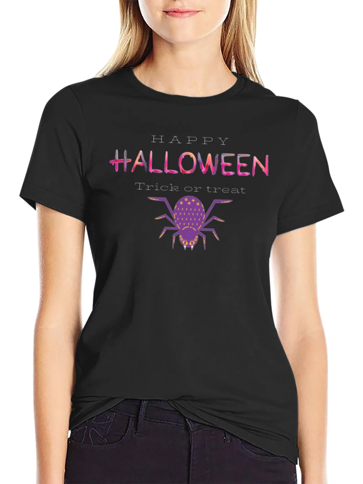Halloween Spider T-Shirt - Trick or Treat Graphic Tee product image 2