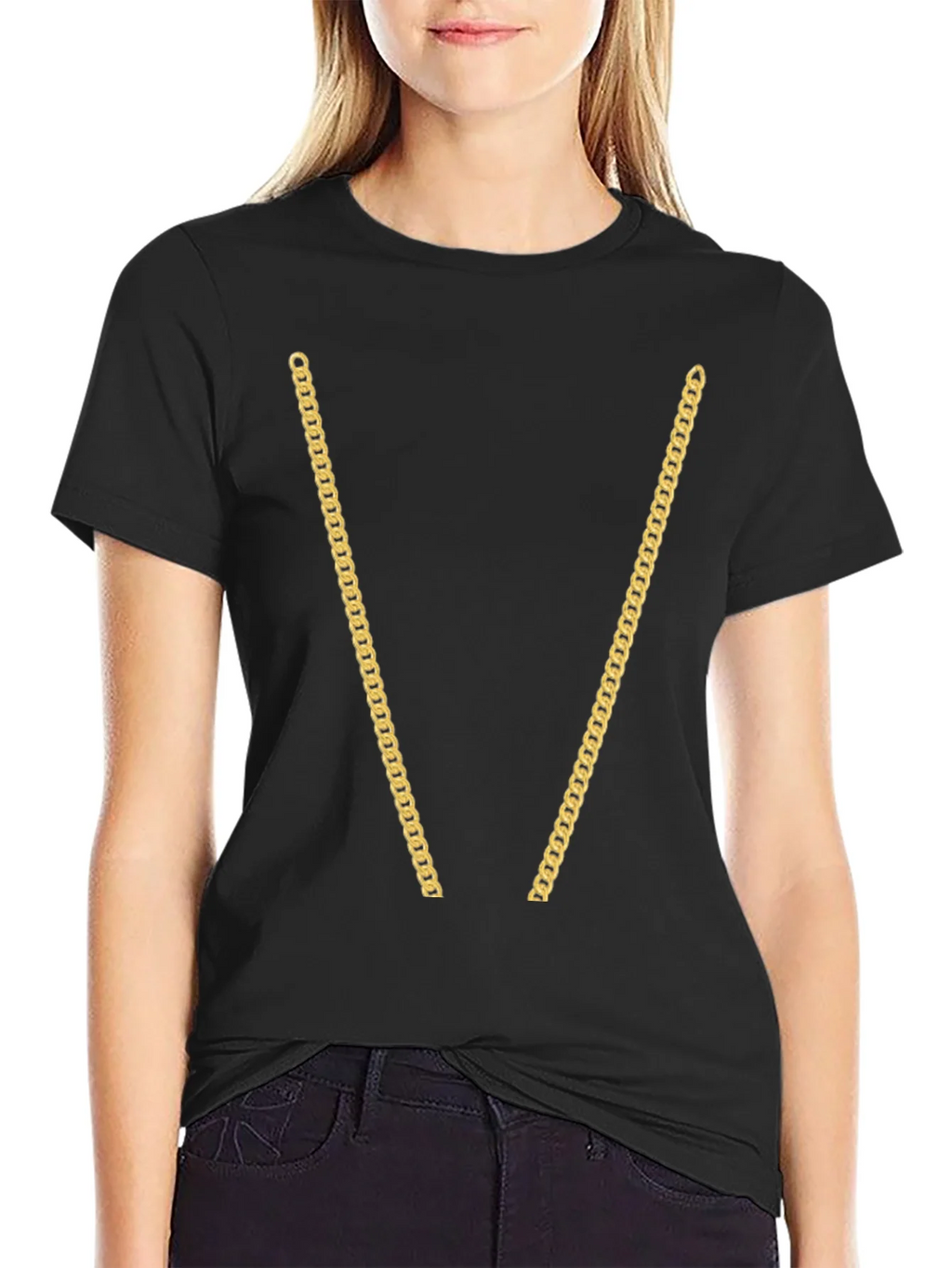 Gold Chain T-Shirt - Novelty Graphic Tee product image 2