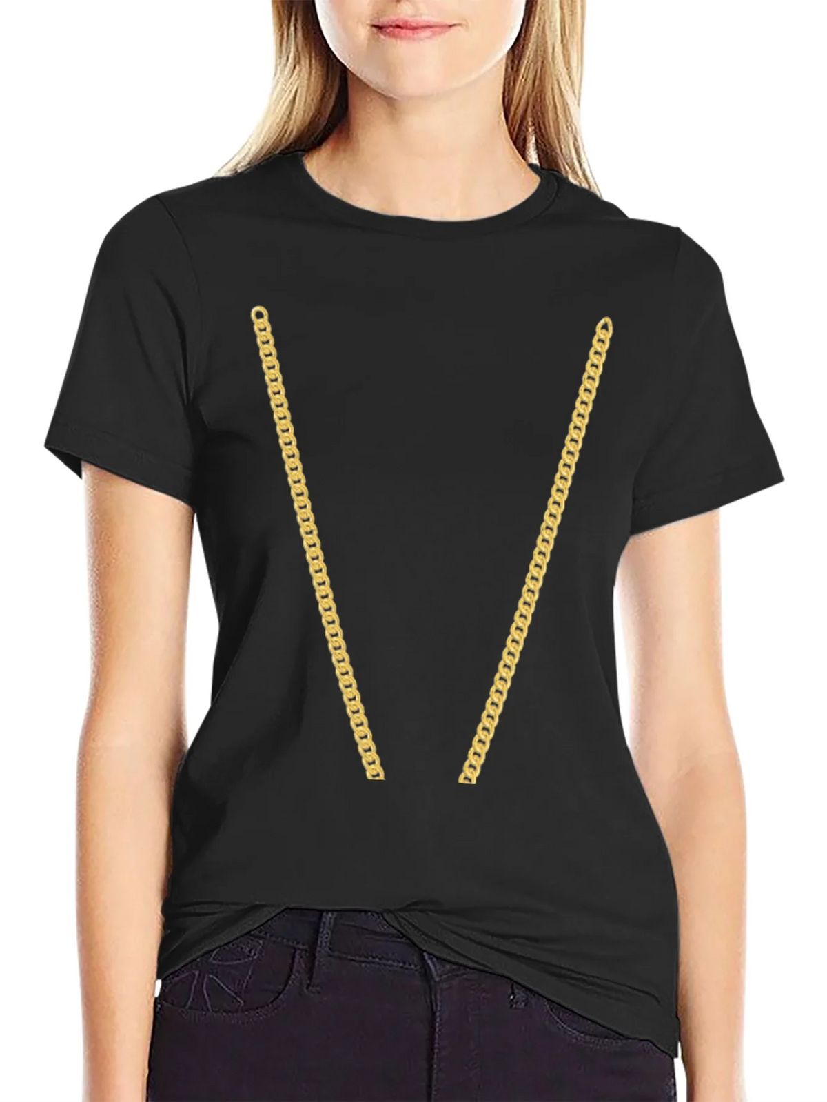 Gold Chain T-Shirt - Novelty Graphic Tee product image 2