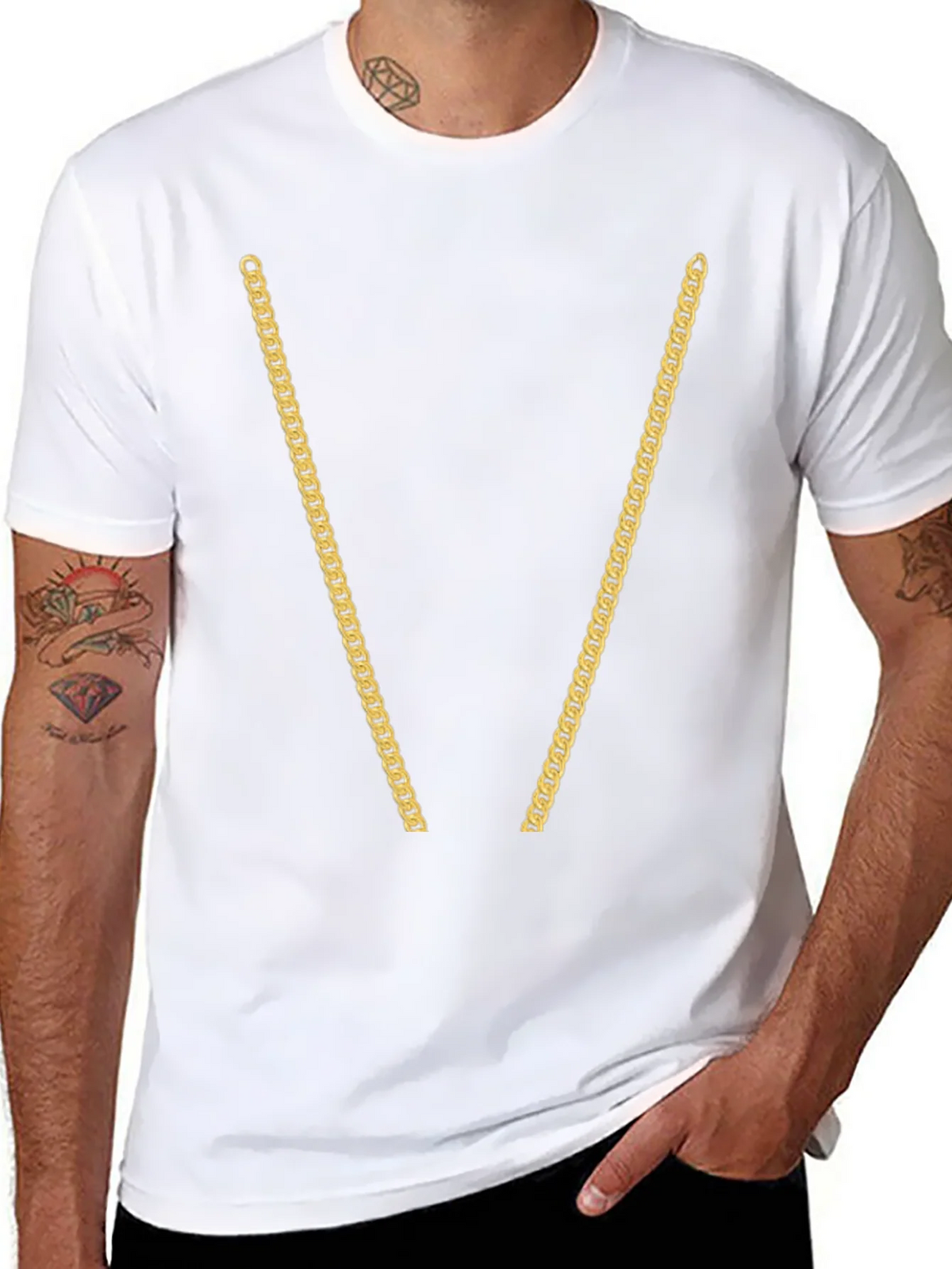 Gold Chain T-Shirt - Novelty Graphic Tee product image 6