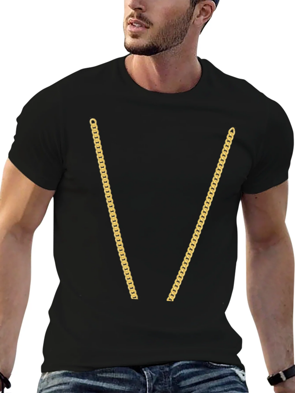 Gold Chain T-Shirt - Novelty Graphic Tee product image 5