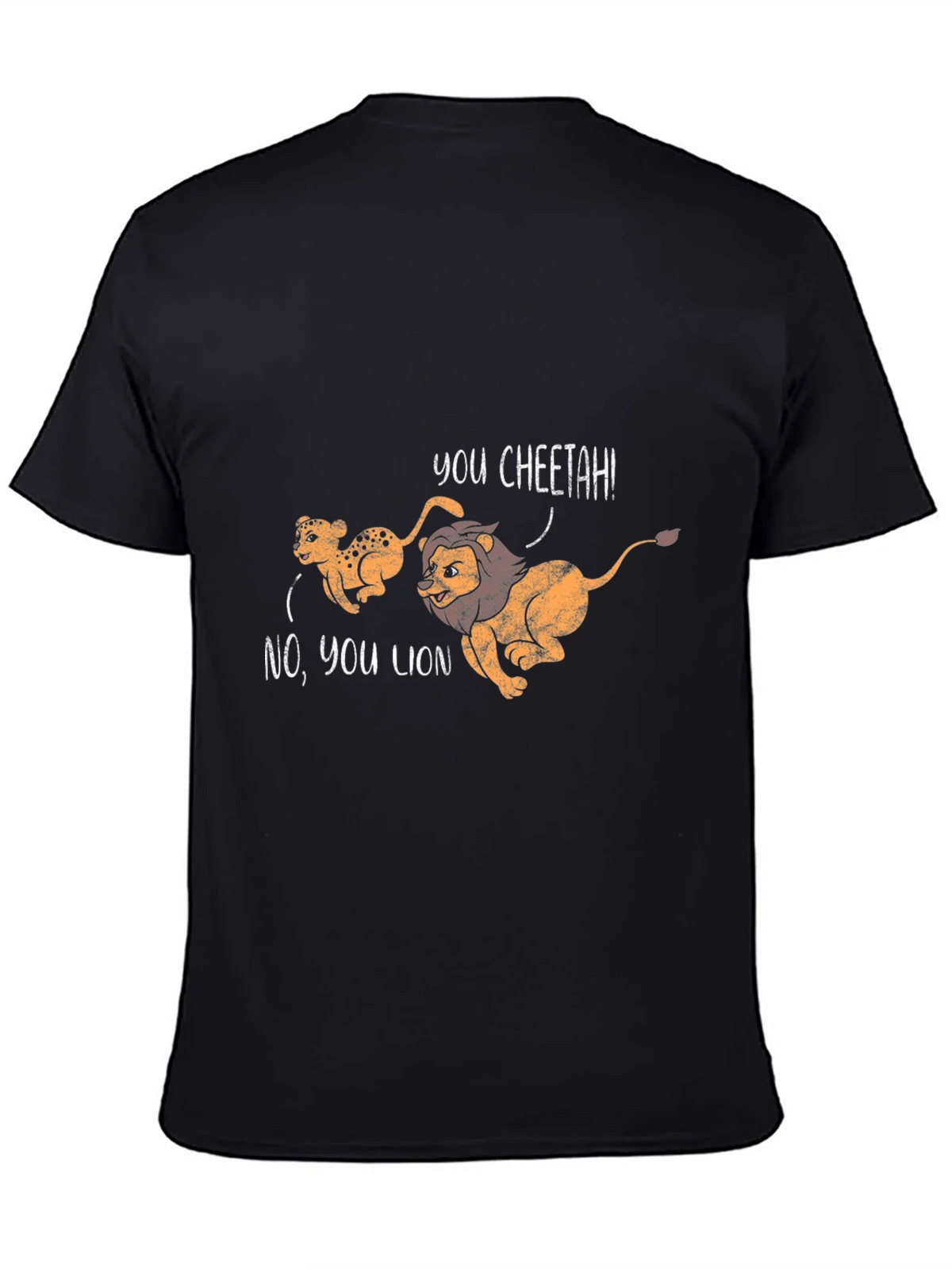 Funny Lion and Cheetah Graphic T-Shirt product image 1