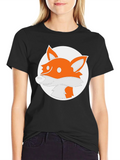Fox Graphic Black T-Shirt - Stylish Animal Design product image 1