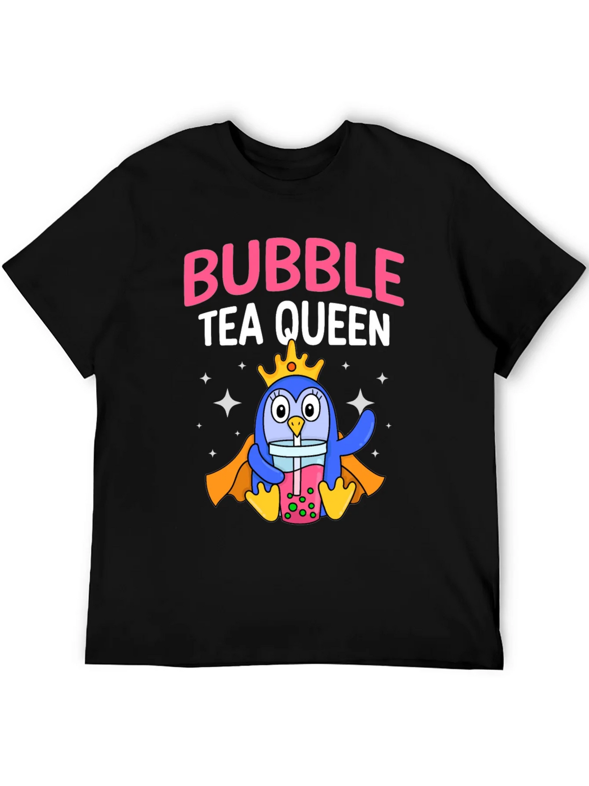 Bubble Tea Queen Penguin Graphic T-Shirt product image 3