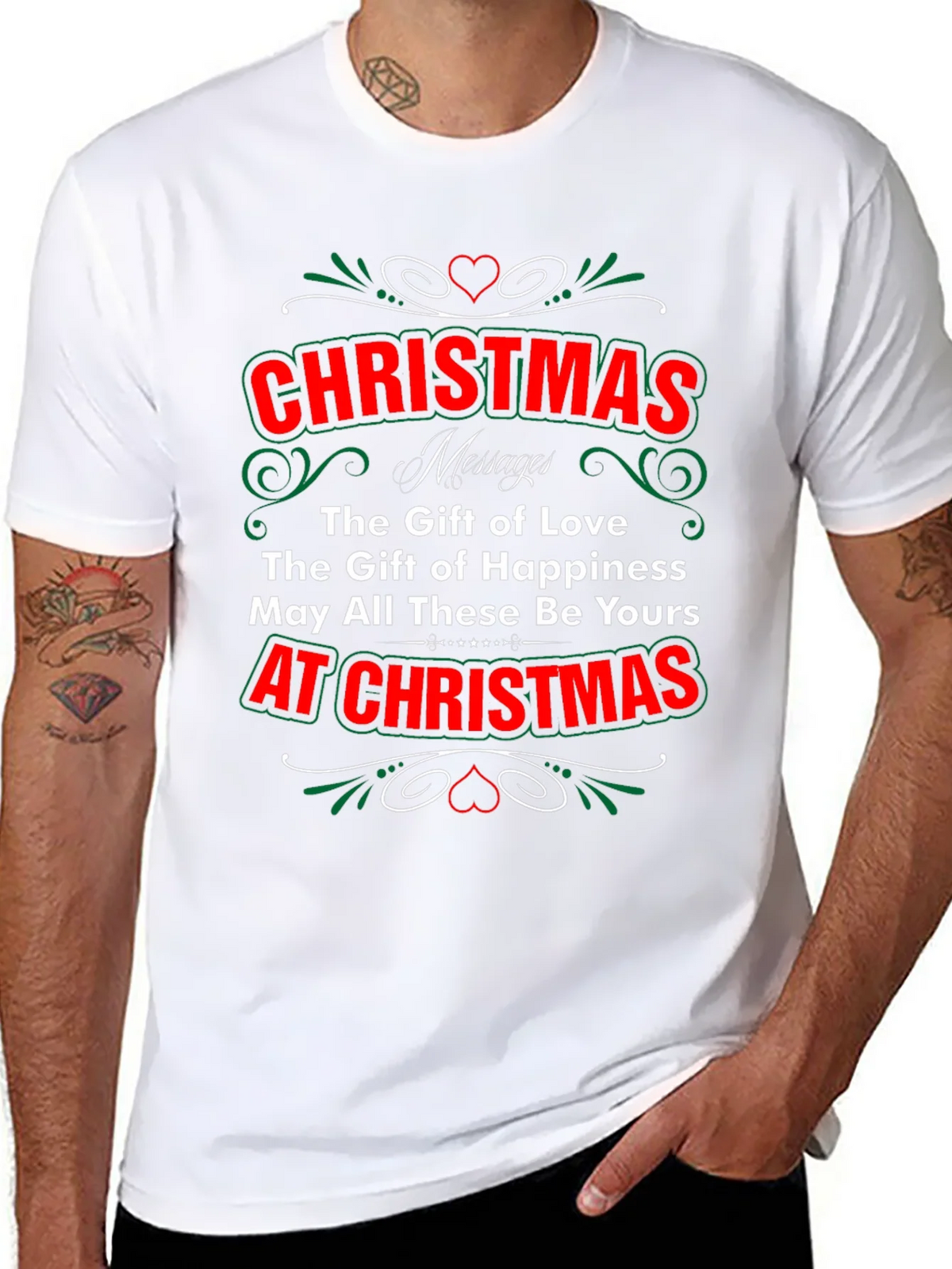 Christmas Message T-Shirt - Gift of Love & Happiness product image 2