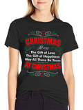 Christmas Message T-Shirt - Gift of Love & Happiness product image 1