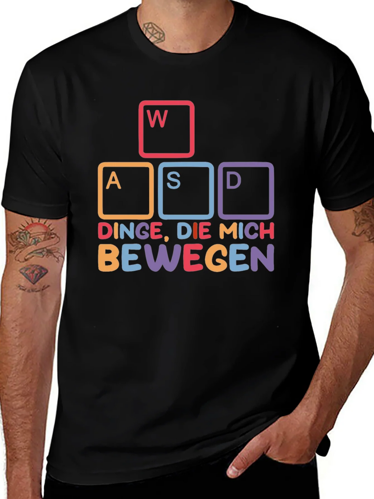 WASD Gaming T-Shirt - DINGE DIE MICH BEWEGEN product image 1