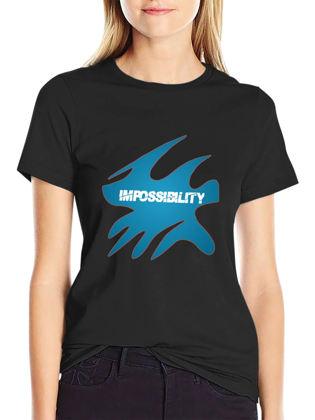 Impossibility Graphic Black T-Shirt product image 2