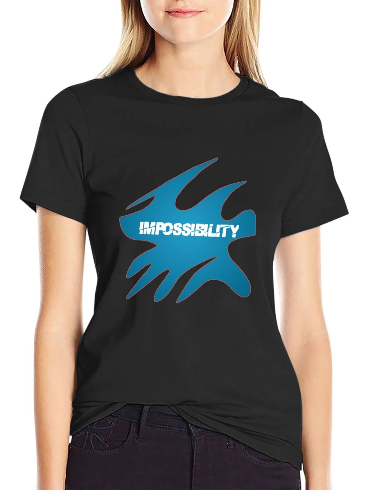 Impossibility Graphic Black T-Shirt product image 2