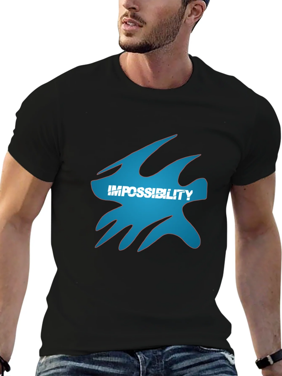 Impossibility Graphic Black T-Shirt product image 6