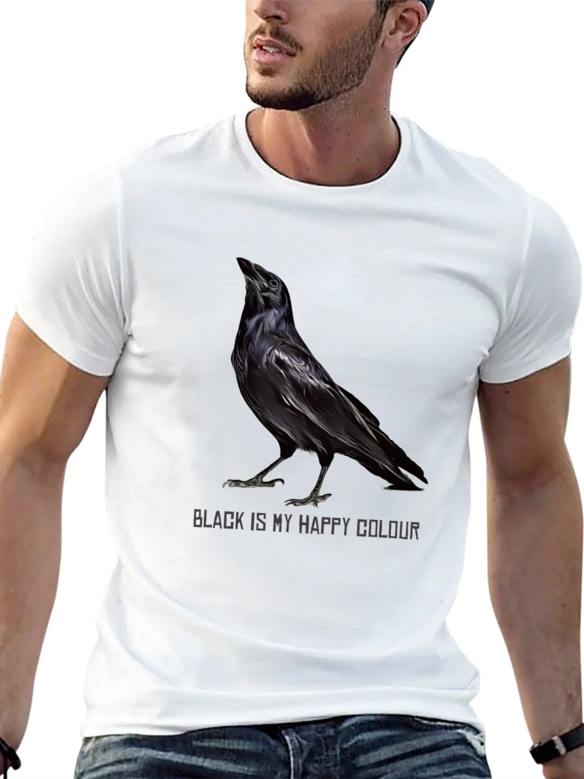 Raven Black is My Happy Colour T-Shirt product image 4
