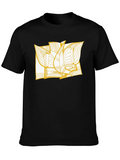 Abstract Bird Print Black Tee product image 1