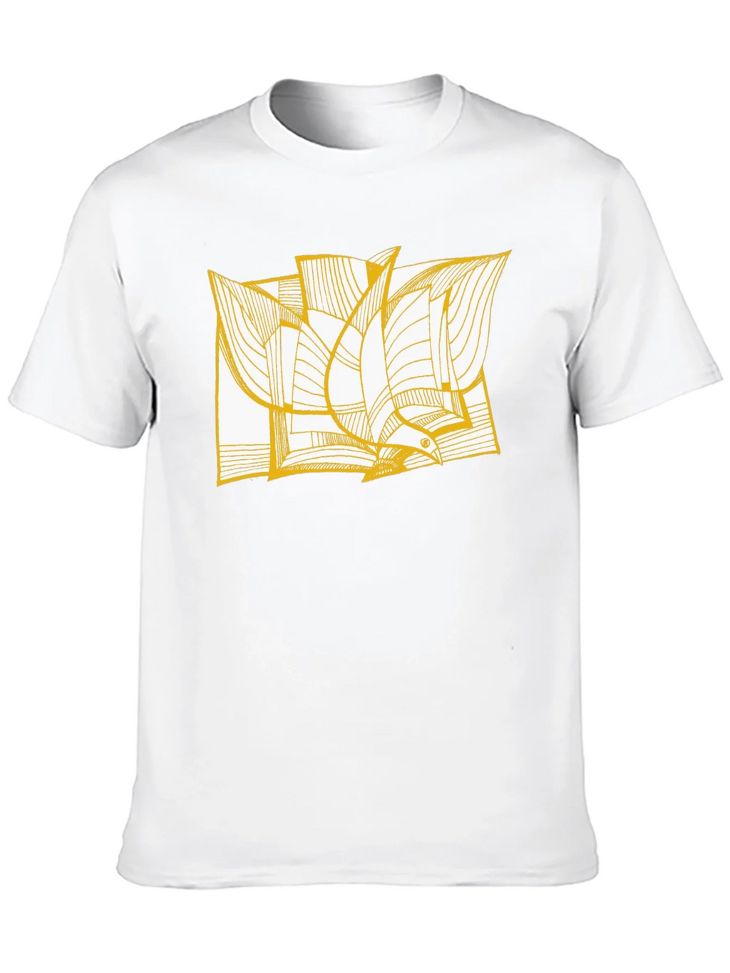 Abstract Bird Print Black Tee product image 4