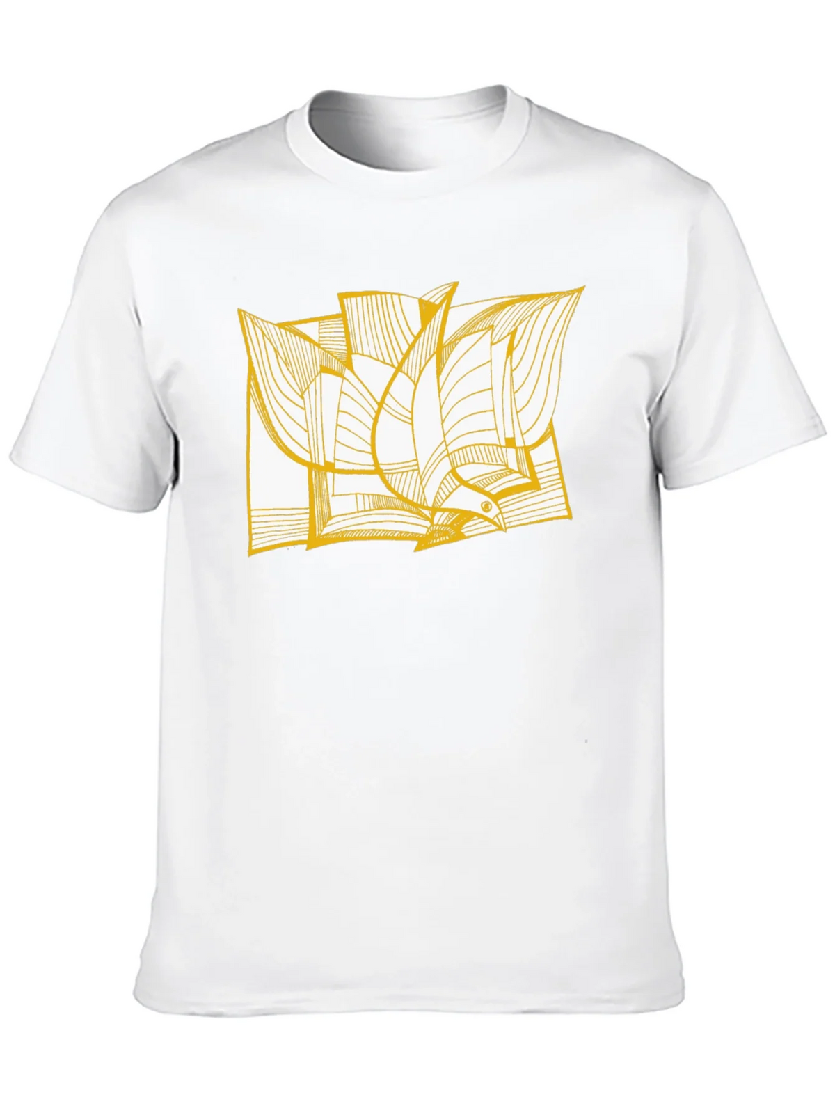 Abstract Bird Print Black Tee product image 4