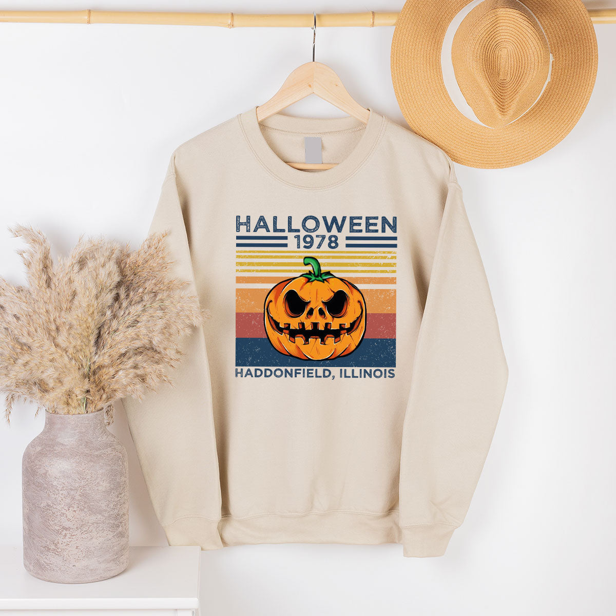 Horror Pumpkin Sweatshirt, Halloween 2022 Funny Long Sleve product image 6