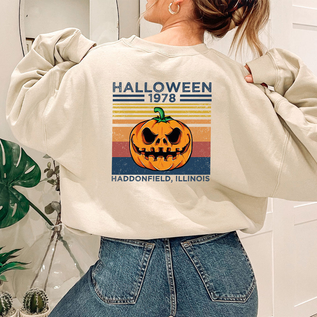 Horror Pumpkin Sweatshirt, Halloween 2022 Funny Long Sleve product image 5