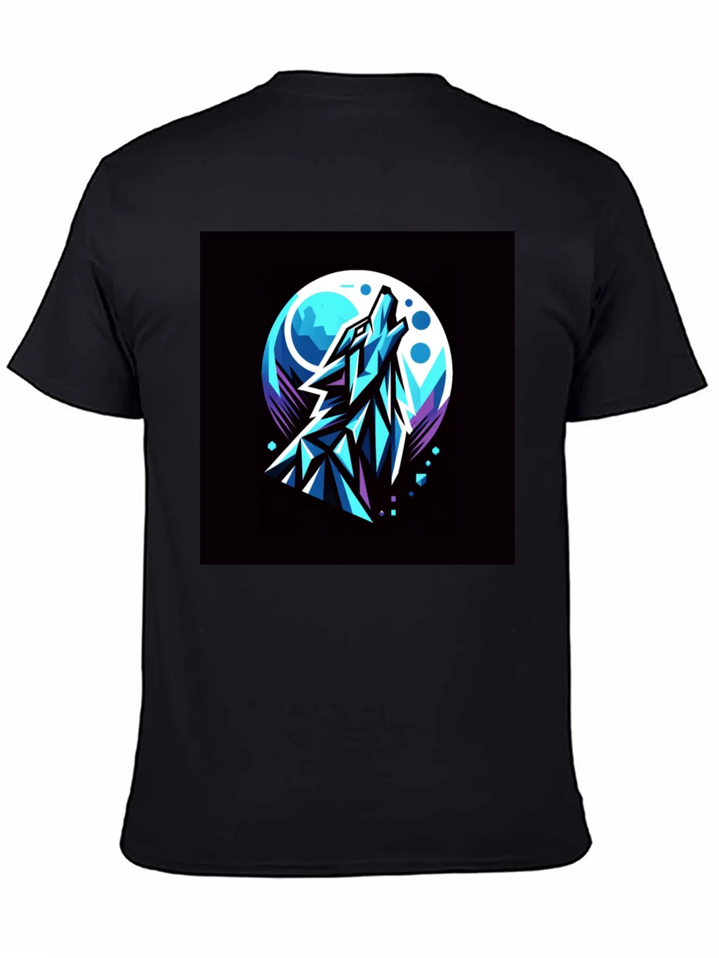 Geometric Wolf Moon T-Shirt product image 1