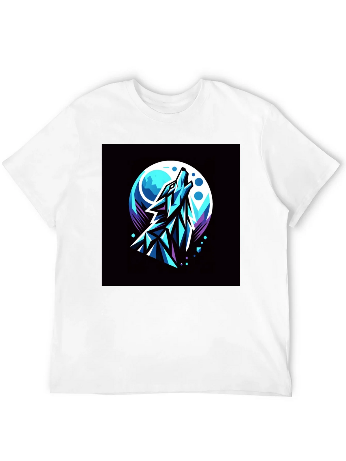 Geometric Wolf Moon T-Shirt product image 3