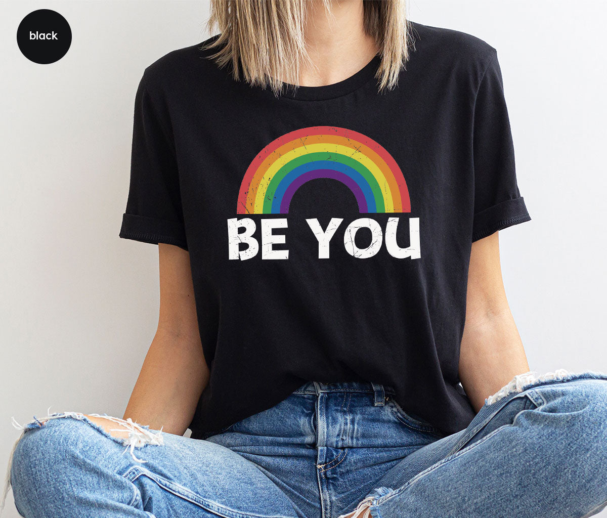 Rainbow T-Shirt, Be You Shirt, LGBT Pride product image 56