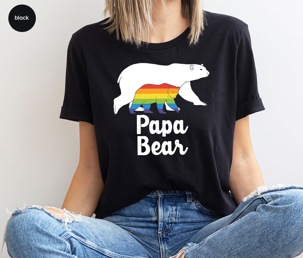 Papa Bear Shirt, T-Shirt, LGBT Rainbow Tee product image 58