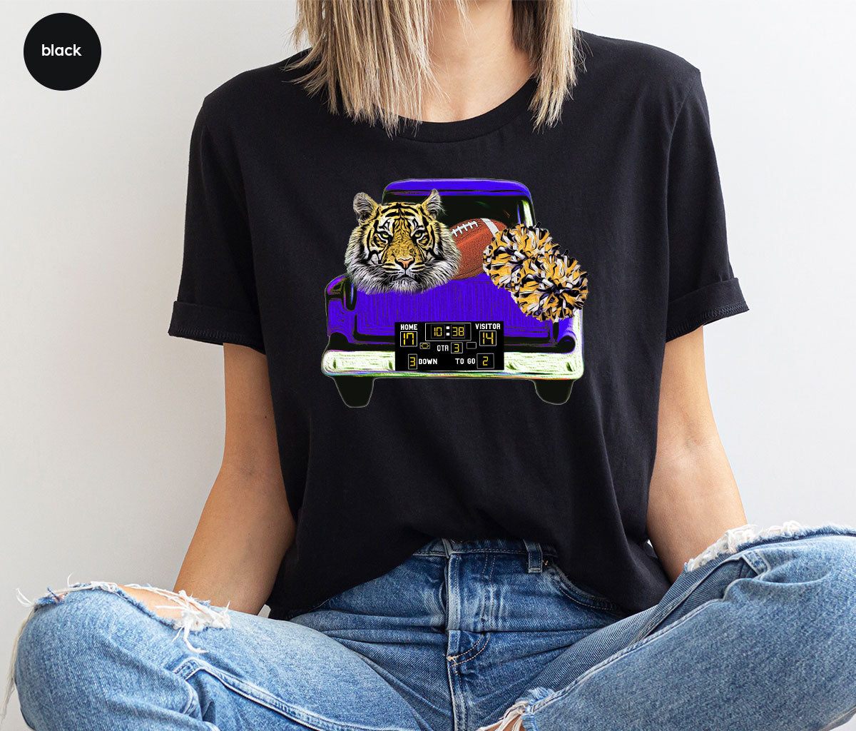 Football Truck Shirt, Tiger Graphic Tees, Mom TShirt, Gifts product image 85