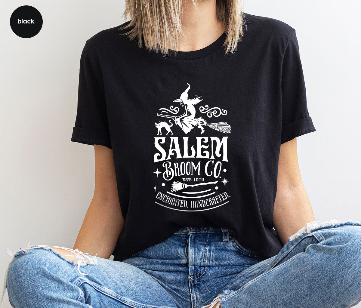 Halloween T-Shirt, Gifts, Salem Graphic Tees, Witchy Witch product image 45