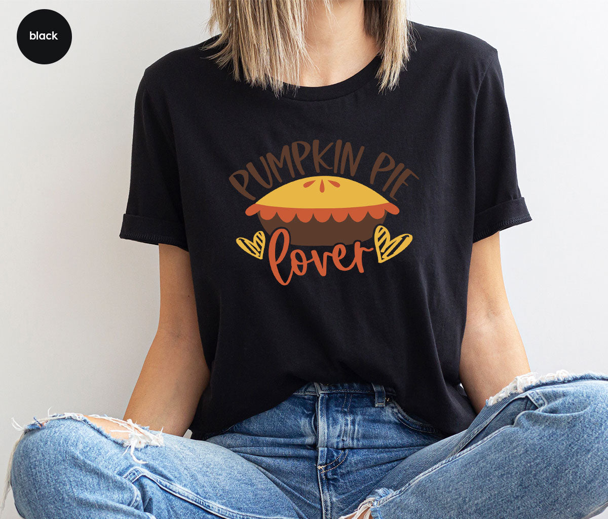 Kids Thanksgiving Shirts, Pumpkin Pie Graphic Tees, Gift product image 79