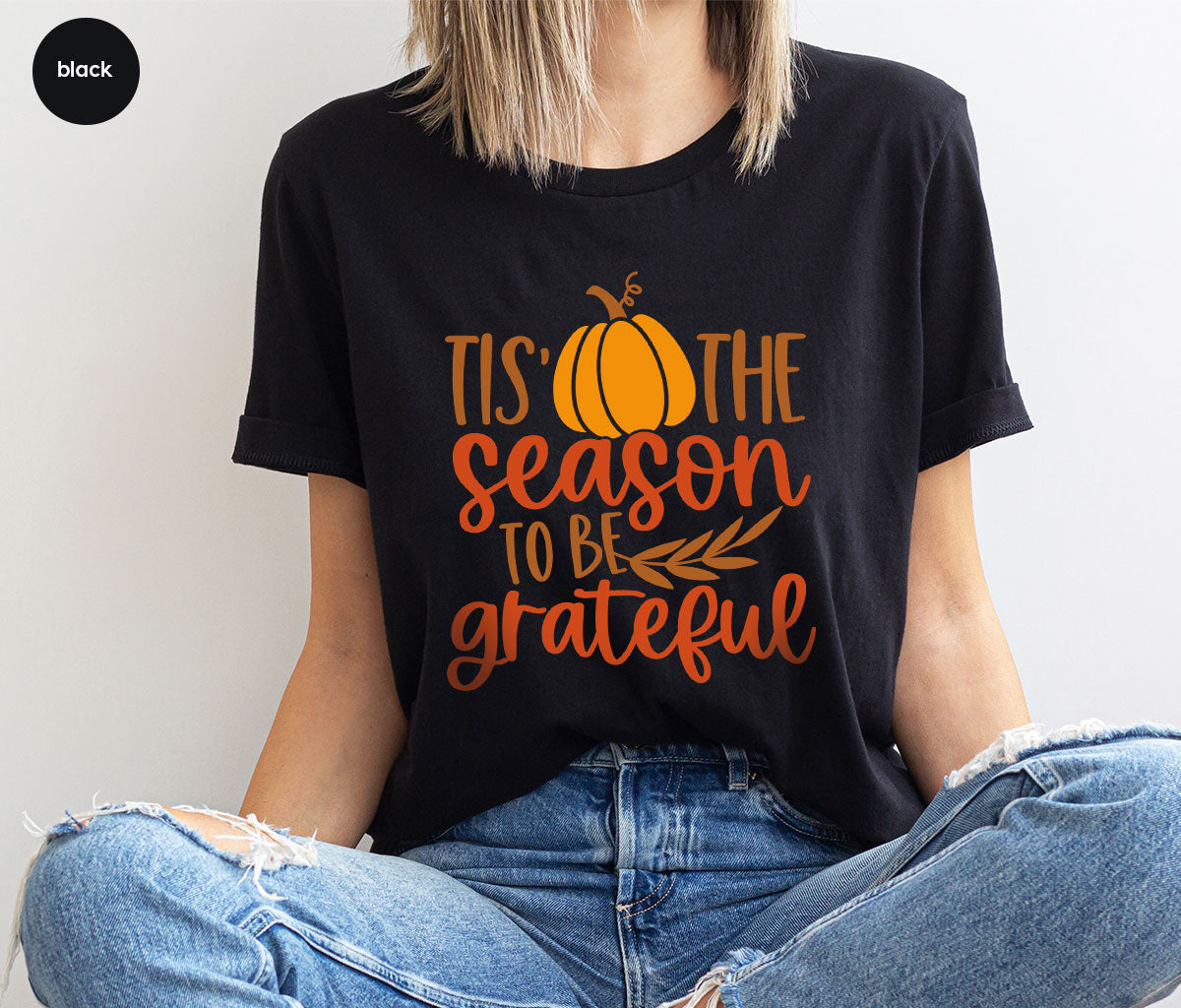 Fall T-Shirt, Autumn Crewneck Sweatshirt, Thanksgiving product image 130